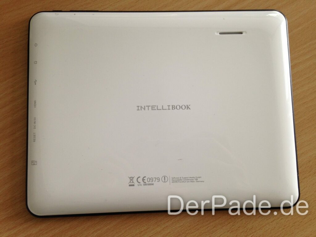 Intellibook bootet nicht mehr 1 Die Rückseite des Tablets.