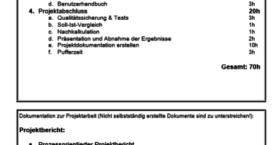 projektantrag fachinformatiker systemintegration