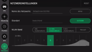 Die Netzwerk-Übersicht bietet die Funktion das Netzwerk automatisch oder manuell zu wählen.