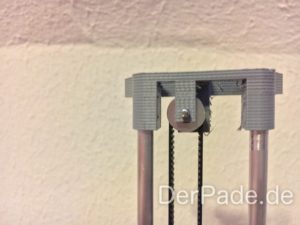 BackpackMiniDelta 3D Drucker Prototyp - Pulley Idler mit neuer Riemenführung