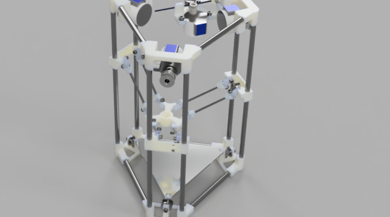 Der Backpack mini Delta 3D Drucker 3D Rendering V43 e1494630927239