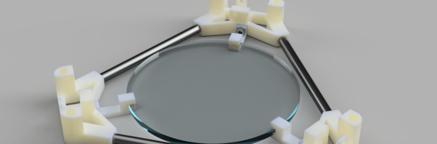 Der Backpack mini Delta 3D Drucker - Druckbett Konzept V1