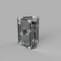 Der Backpack mini Delta 3D Drucker Gesamt Konzept V44