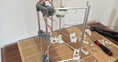 Der Backpack mini Delta 3D Drucker Prototyp 2