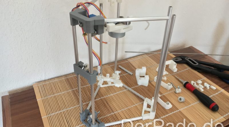 Der Backpack mini Delta 3D Drucker Prototyp 2