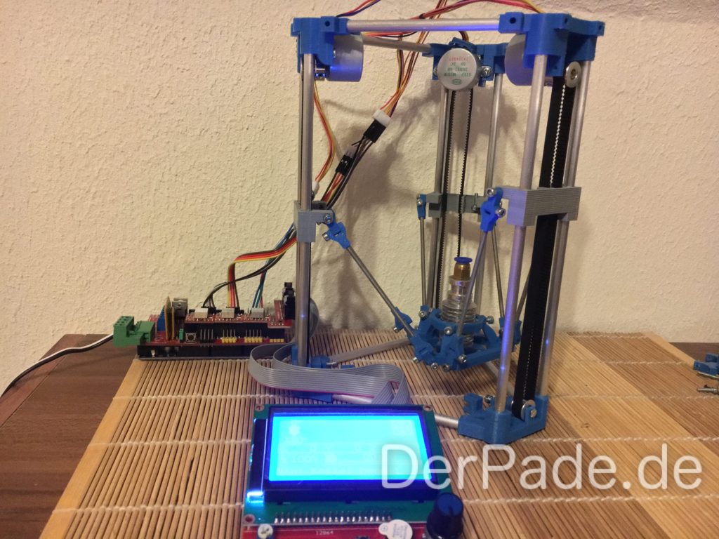 Der Backpack mini Delta 3D Drucker - Prototyp V44