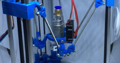 Der 22Backpack22 mini Delta 3D Drucker Prototyp v0.1