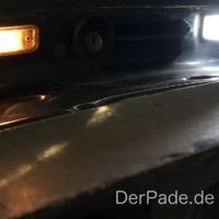 S203 LED Kennzeichenbeleuchtung einbauen Halogon vs. LED eingebaut und eingeschaltet